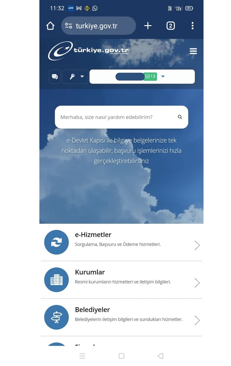 e-devlet başvurusu