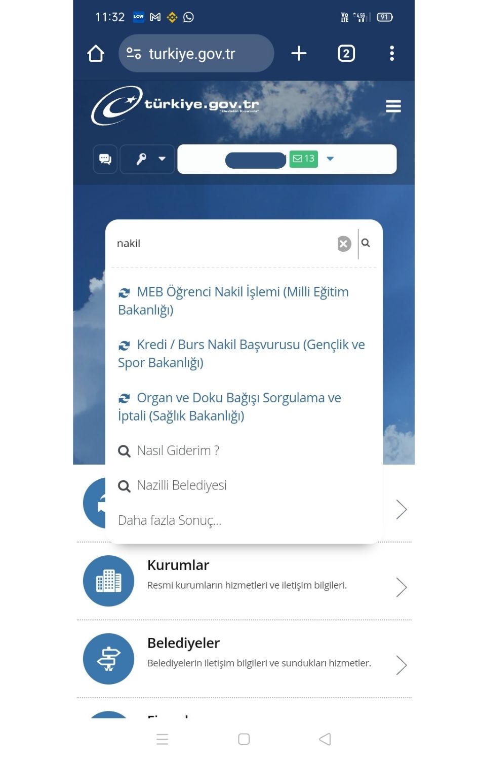 e-devlet nakil 
