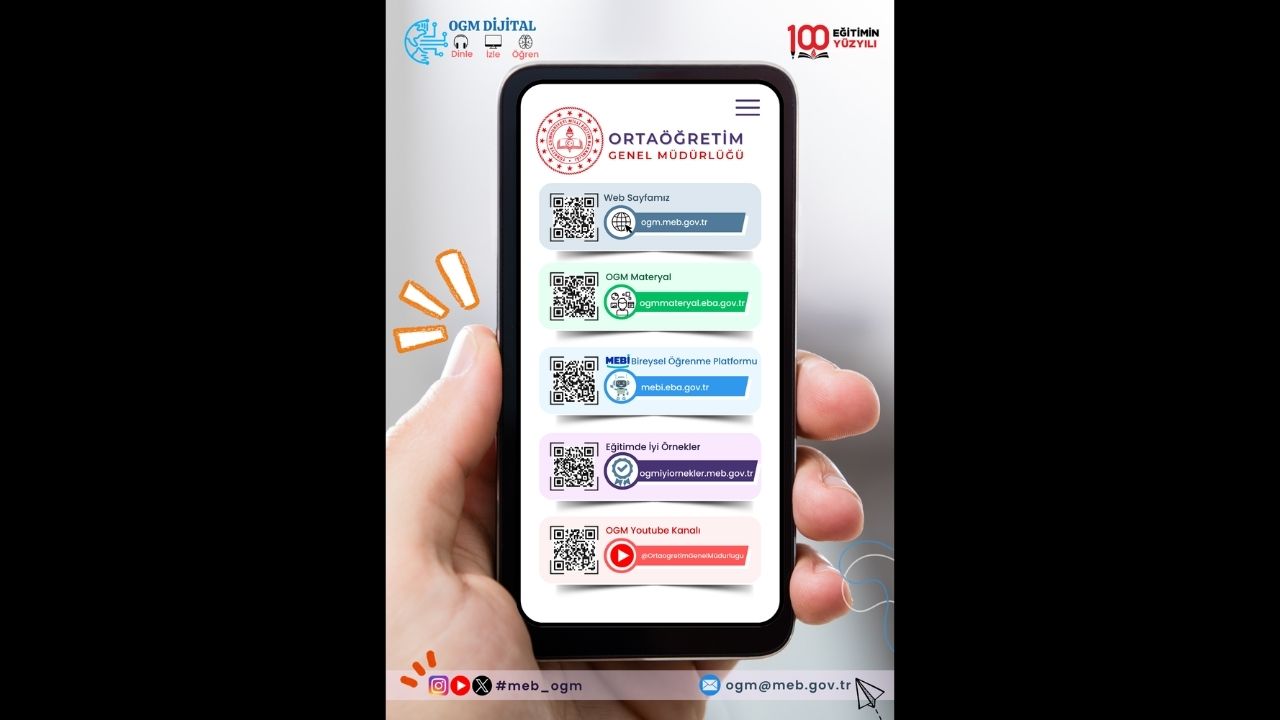 OGM Dijital Öğrenme Platformları Afişi